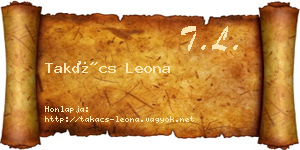 Takács Leona névjegykártya