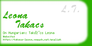 leona takacs business card